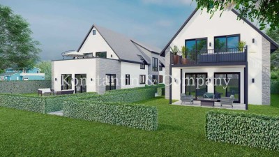 Neubau: Altersgerechtes Wohnen "Grüne Höfe": Südwest Wohnung mit großem Balkon, Carport, Garten