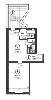 Ihre Kapitalanlage - 2 Zimmer mit Dachterrasse - Energetisch saniertes Haus - Provisionsfrei