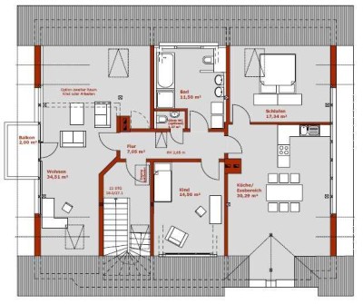 Helle 4-Zimmer Dachgeschosswohnung in Ottendorf-Okrilla