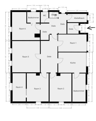 Großzügige 6-Zimmer-Altbauwohnung (134 m²) mit Dachbereich in Gotha