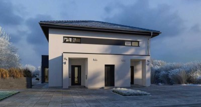 FÜR JUNGE FAMILIEN DIE ZUSAMMEN KAUFEN MÖCHTEN /  MIT GRUNDSTÜCK / MODERNE VILLA ZWEIGETEILT