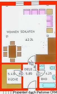 Appartement mit Mansarde