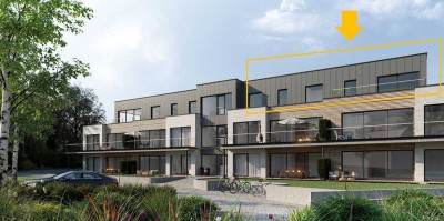 3-Zi Penthouse, KfW 55, Eichenparkett, Häcker-Küche (Bosch)