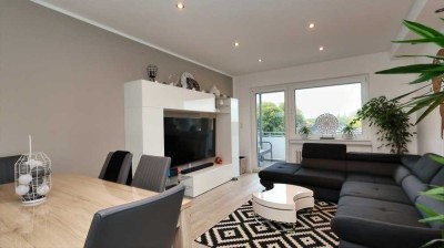 Lichtdurchflutete, sanierte 3-Zimmer-Wohnung mit Süd-Balkon, Garage & Gartenmitnutzung