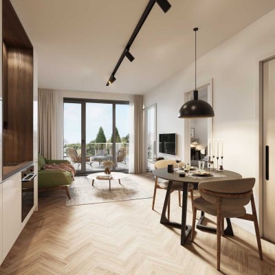 Stilvoll möblierte Design 2-Zimmer Wohnung