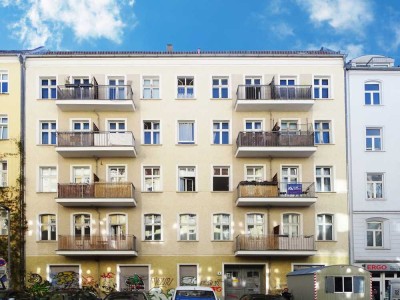 Bezugsfreie ruhige 
1,5-Zimmer-Altbauwohnung
in begehrter Lage Friedrichhain