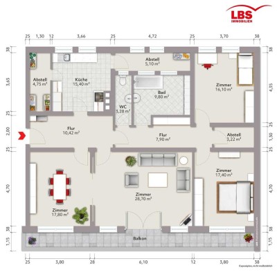 Große Wohnung in Stadtlage - mit Finanzierungsbeispiel!