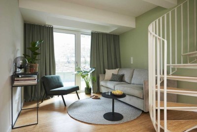 Stylisches 2-Zimmer Maisonette-Studio (45 m²) an der Spree - vollmöbliert mit Gym & Workspace