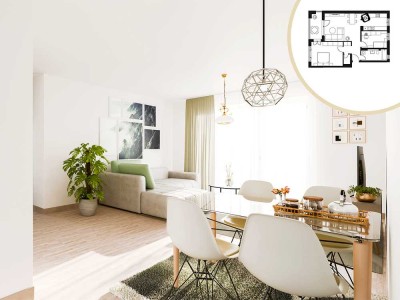 3-Zimmer-Wohnung mit Loggia/Balkon I Neubau I Aufzug I provisionsfrei