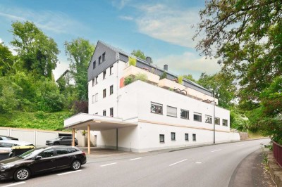 Moderne 2-ZKB Wohnung mit EBK, Balkon, Terrasse und Garage in halb Höhenlage in Oberlahnstein