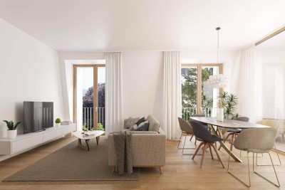 2-Zimmer-Wohnung mit großem Garten und umlaufender Terrasse im Dornbirner Oberdorf