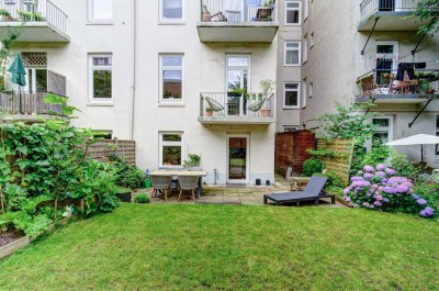 Eimsbüttel: kernsanierte Jugendstil-ETW mit 4,5 Zimmern und Garten!