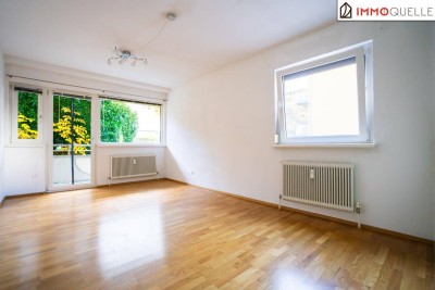 Grünblick trifft Stadtflair – Rückzugsort in bester Lage von Salzburg inkl. Garage! Lichtdurchflutete 2-Zimmer-Wohnung mit Loggia, hochwertigem Parkett und eigener Garage – ruhig, sonnig, zentral.