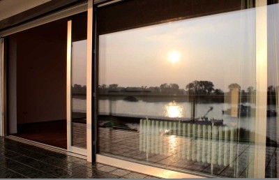 Traummaisonette Wohnung, Balkon, TG und Garten mit Rheinblick in Wittlaer