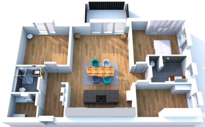 Schmuckstück in Feldrandlage: neuwertige 4-Zimmer-Wohnung