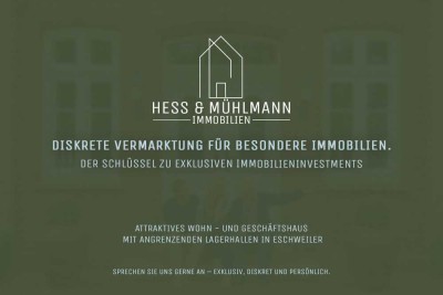 Attraktives Wohn- und Geschäftshaus mit anliegenden Lagerflächen in Eschweiler