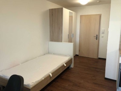 Voll möblierte, neuwertige 1-Zimmer-Erdgeschosswohnung mit Terrasse in Ingolstadt