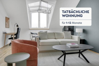 Luxus DG-Wohnung: 2 Zi., Ausblick, Traumlage zw. Augarten und Donaukanal, gute Anbindung &amp; Ruhelage (VIE134)