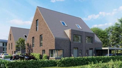 Neubau Doppelhaushälfte + PV Anlage mit 131 m² in Xanten-Vynen