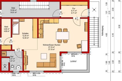 3-Zimmer KfW55-ELW 2016 FBH EBK Kiebingen bei Rottenburg Tübingen