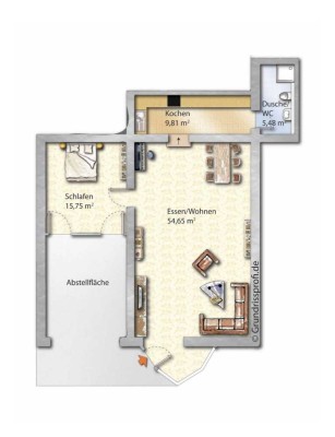 Erstbezug nach Renovierung  2 - Zimmer EG Einliegerwohnung