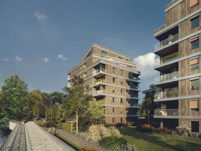 2-Zi.-Gartenwohnung mit Terrasse im nachhaltigen BUWOG WEYDENHOF direkt an der Spree