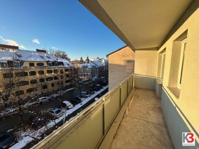 K3 - Gelegenheit: 2 ZIMMER WOHNUNG MIT POTENTIAL.Große Loggia. Ideal auch für eine Vermietung. Sehr gute Lage.