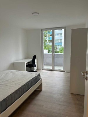 Ruhige, möblierte 2-Zimmer Wohnung mit Balkon und Einbauküche