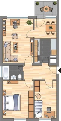 Neu zu besichtigen - 3 Zimmer-Wohnung in Weddinghofen frei, mit neuen Bad!!