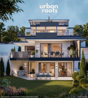 URBAN ROOTS am Kreuzbergl – 4-Zimmer-Eckwohnung mit Südwestterrasse, Masterbedroom &amp; Zweitbadezimmer. Stimmungsvolle Fernsicht.