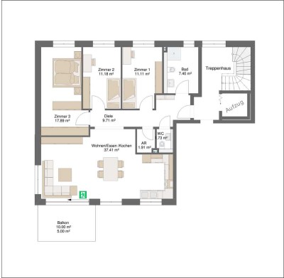 4 Zimmer Neubau Wohnung mit Balkon *provisionsfrei*