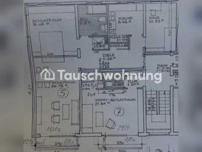 Tauschwohnung: Lichtdurchflutete 3-Zimmer-Wohnung am Meierteich