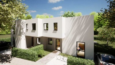 Modernes Wohnen in Langen! KfW 40 NH DHH im Bauhausstil mit Terrasse, Balkon und Garten!