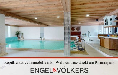 Repräsentative Immobilie inkl. Wellnessoase direkt am Pfrimmpark