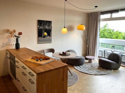 Voll möblierte 1-Raum-Wohnung mit gehobener Innenausstattung, Balkon, Einbauküche in Hamburg Osdorf