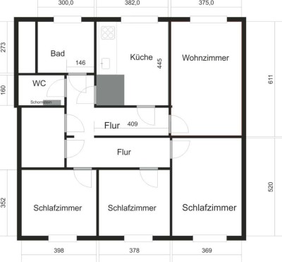 Zentral gelegene Wohnung im Dachgeschoss