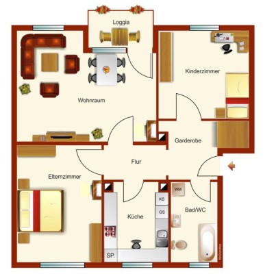 Erstbezug nach Sanierung mit Balkon: Schöne 3-Zimmer-Wohnung in Lauf an der Pegnitz