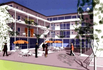 Helle 2-Zimmer barrierefreie, seniorengerechte Wohnung mit Balkon im 1. OG in Eching