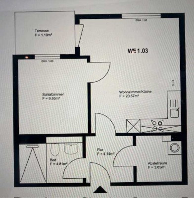 klein aber fein, provisionsfreie, barrierefreie, �sonnige, 2 Zimmerwohnung im 1. OG