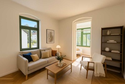 Stilvolle 3-Zi-Wohnung in Langebrück in voll sanierter Jugendstilvilla zum Erstbezug