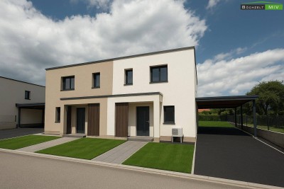 Hochwertige Neubau Doppelhaushälfte mit 3 Bädern in +++ Spielberg +++
