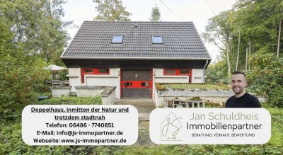 Doppelhaus, inmitten der Natur und trotzdem Stadtnah