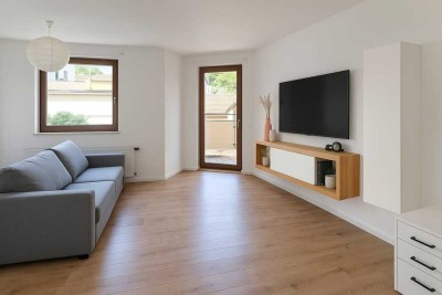 Voll möbliert nähe Wehrhahn: Exklusive, renovierte 1-Zi.-WHG mit geh. Innenausstattung und Balkon