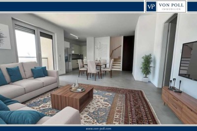 Penthouse-Maisonette, neuwertig, Energieeffizienz A+, Süd-West Terrasse, 2 TG-Stellplätze, Wallbox