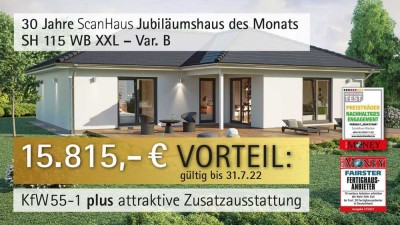 Sparen Sie mit unserem Jubiläumshaus SH 115 WB XXL Var. B - Bungalow
