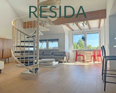 Wohnen auf zwei Ebenen: Helle Maisonette mit Loggia, Einbauküche & TG-Stellplatz in ruhiger Lage