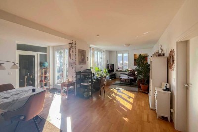 Penthousewohnung mit Blick bis zu den Bergen, großer Dachterrasse & TG-Stellplatz - Erbbaurecht