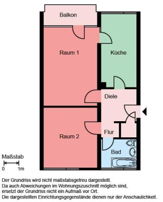 Gut geschnittene 2 Zimmer Wohnung ab den 15.02.2025 bezugsfertig!