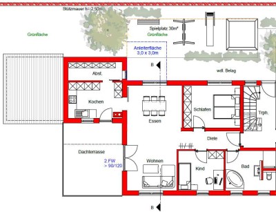 Exklusive 3-Raum-Wohnung mit großer Dachterrasse