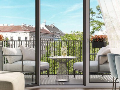 THE ARIK - Lage mit Charakter – 2-Zimmer-Wohnung mit Loggia &amp; Blick ins Grüne